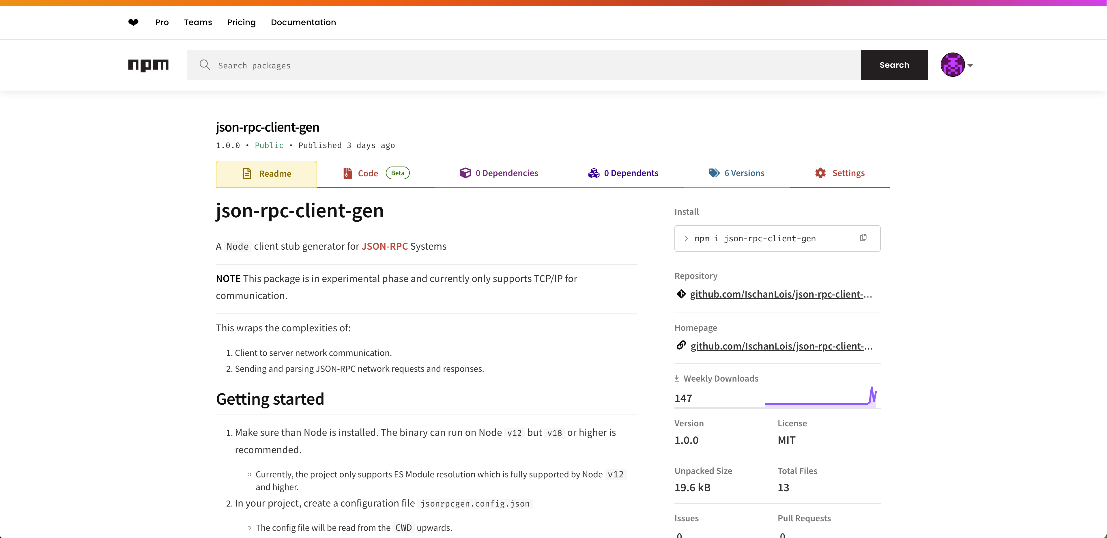 JSON-RPC client stub generator